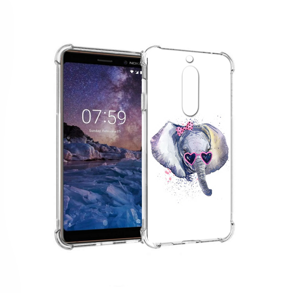 

Чехол MyPads Tocco для Nokia 7 слоник в очках (PT95887.123.608), Прозрачный, Tocco