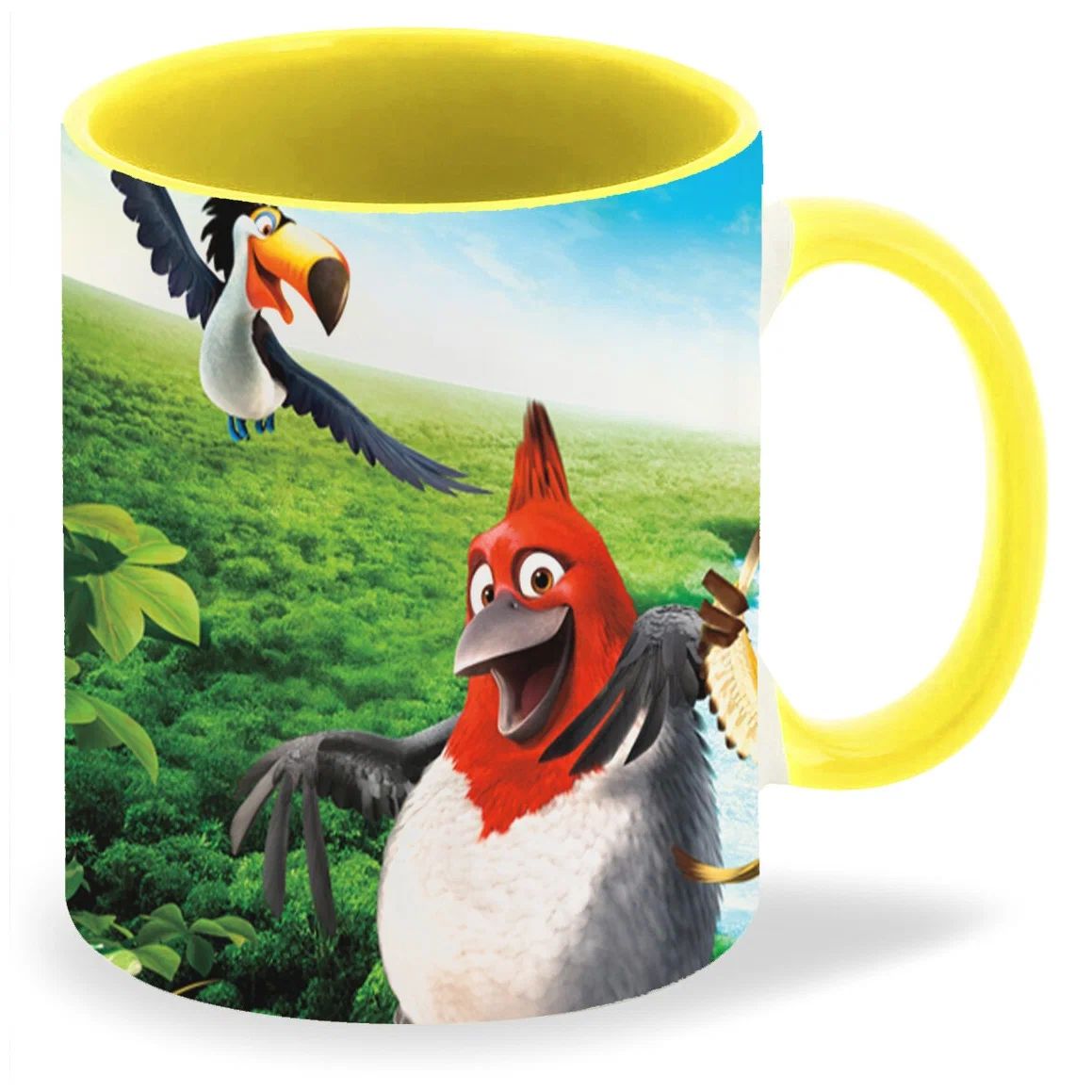 

Кружка CoolPodarok Мультфильм.Рио на фоне леса птицы