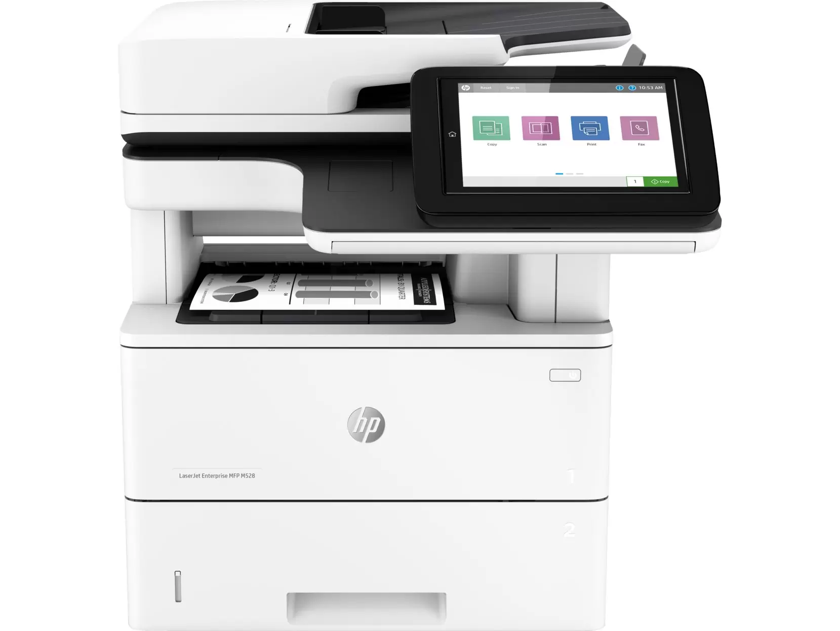 Лазерное МФУ HP LaserJet Enterprise MFP M528f белый (1PV65A)