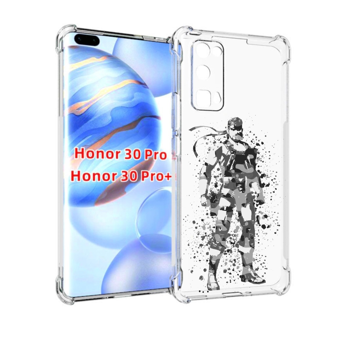 

Чехол бампер MyPads Metal Gear Solid Snakes для Honor 30, Прозрачный, Tocco