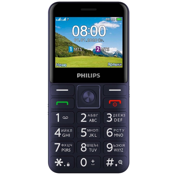 фото Мобильный телефон philips xenium e207 blue