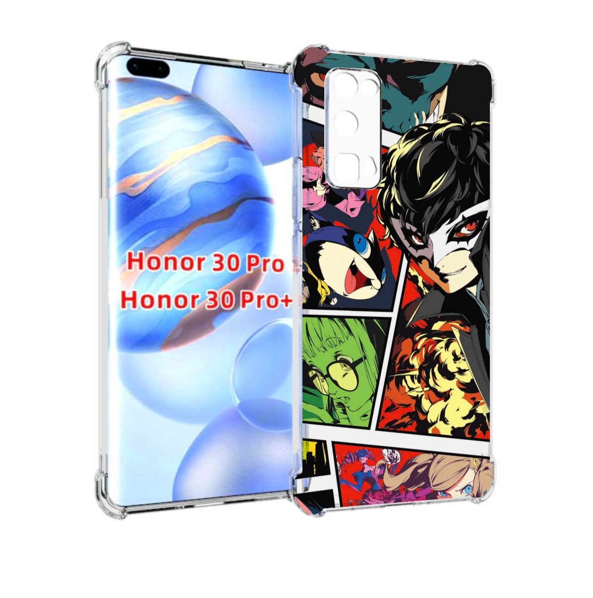 

Чехол бампер MyPads Persona 5 art для Honor 30 Pro, Прозрачный, Tocco