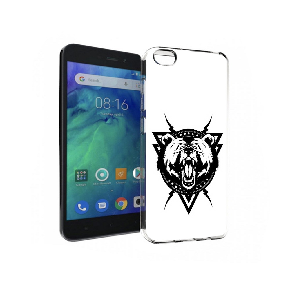 

Чехол MyPads Tocco для Xiaomi Redmi Go медведь в треугольнике, Прозрачный, Tocco