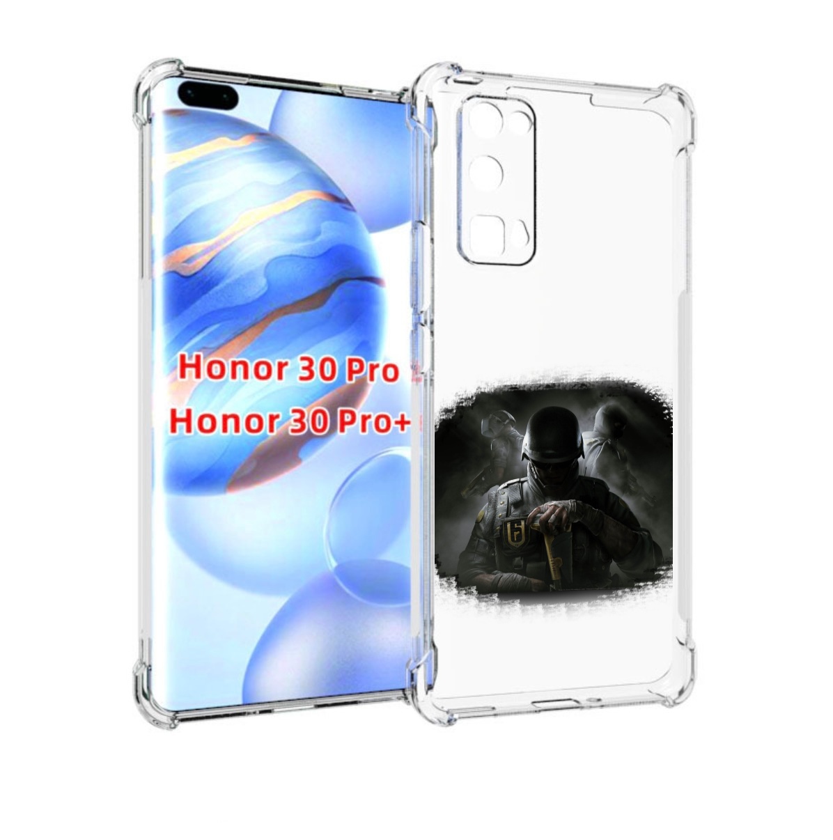 

Чехол бампер MyPads Rainbow Six Siege для Honor 30 Pro Honor, Прозрачный, Tocco