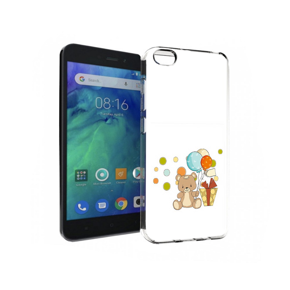 

Чехол MyPads Tocco для Xiaomi Redmi Go медвеженок с подарком, Прозрачный, Tocco
