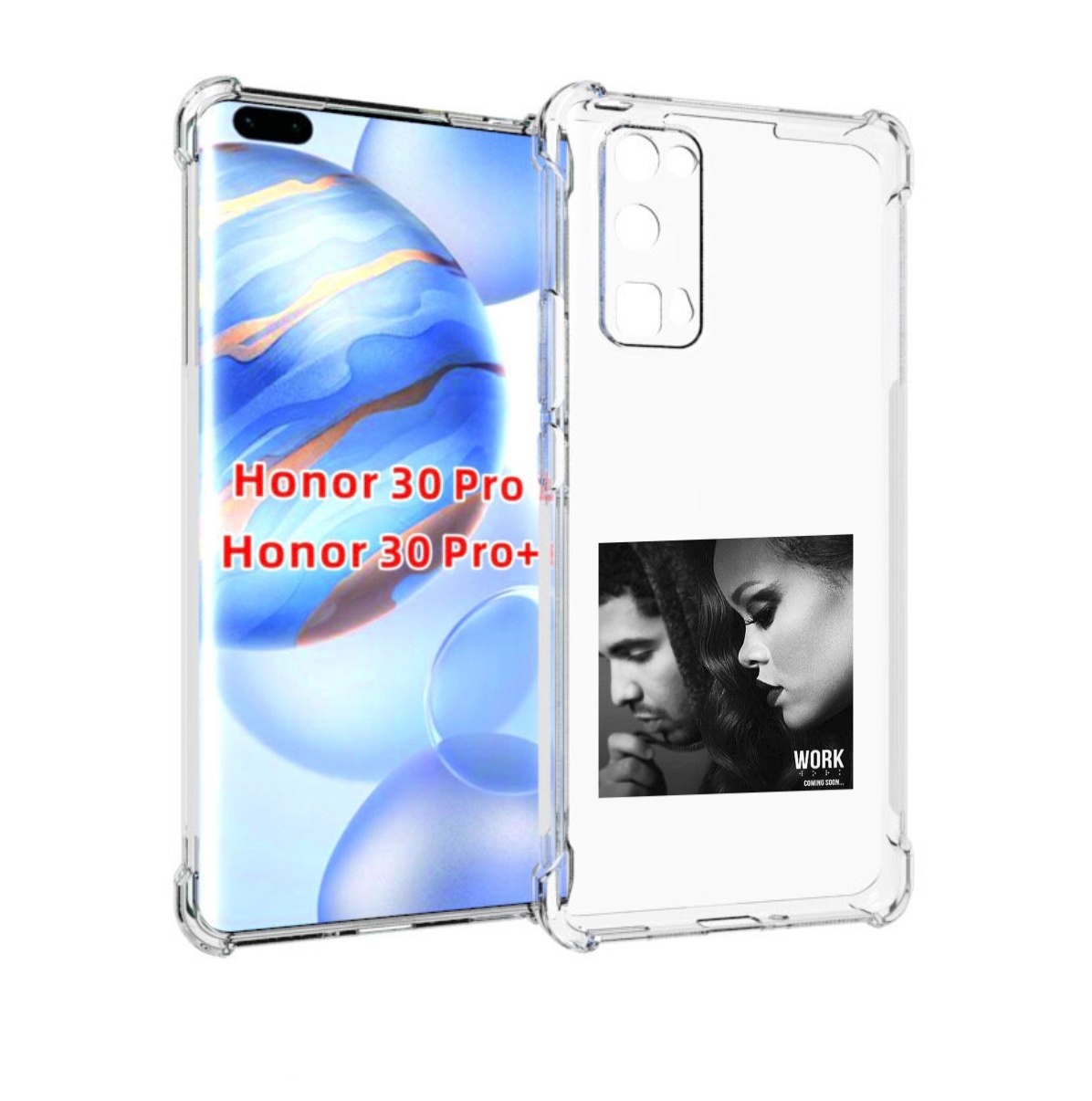 

Чехол бампер MyPads Rihanna feat для Honor 30 Pro, Прозрачный, Tocco