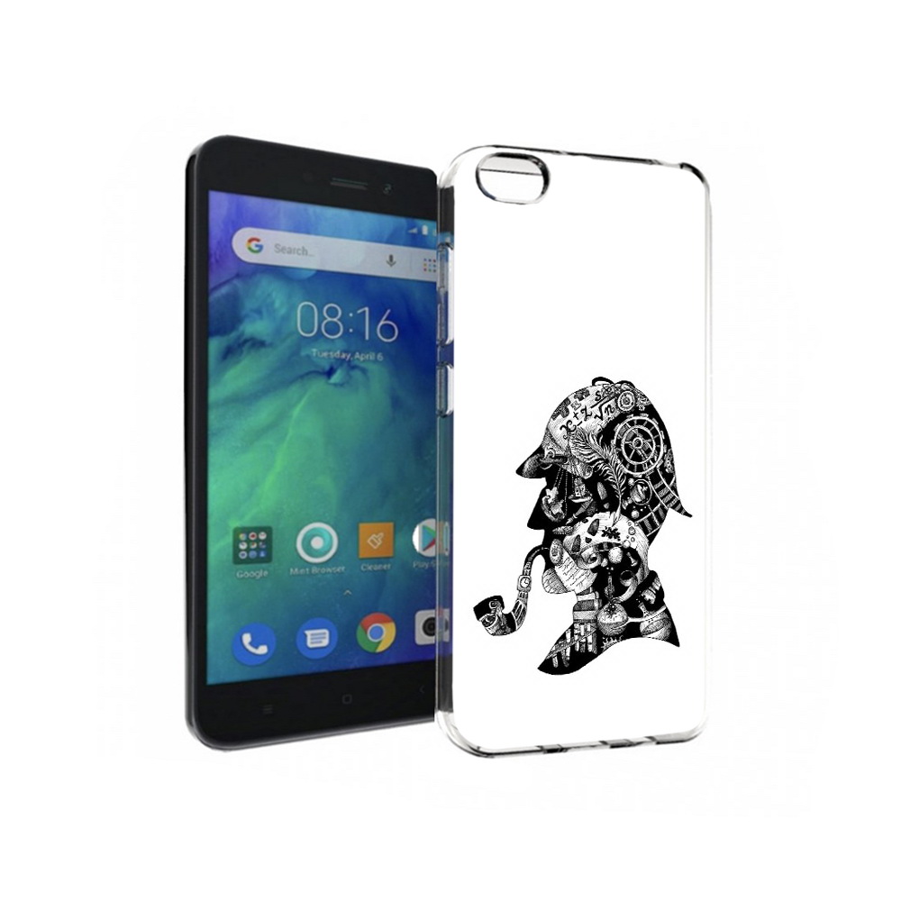

Чехол MyPads Tocco для Xiaomi Redmi Go мужчина с трубкой абстракция, Прозрачный, Tocco