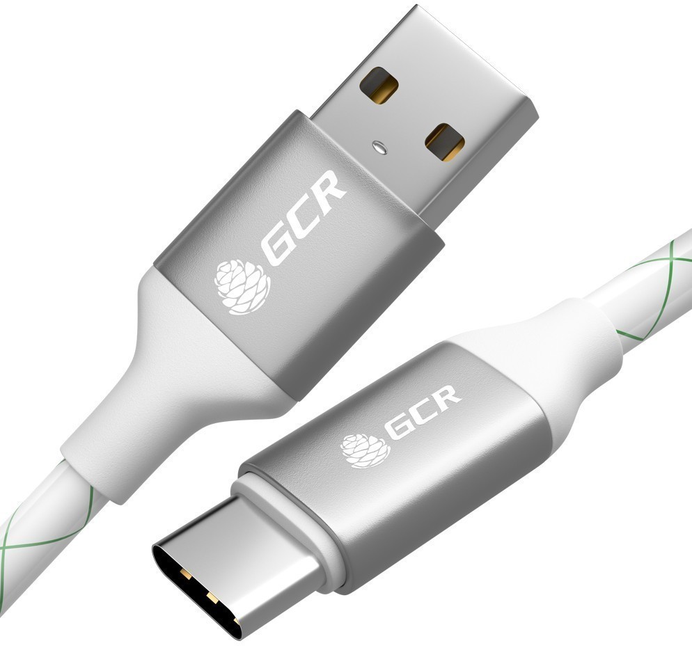 фото Кабель gcr gcr-uc28 usb/typec 0.5m, white (gcr-52252)