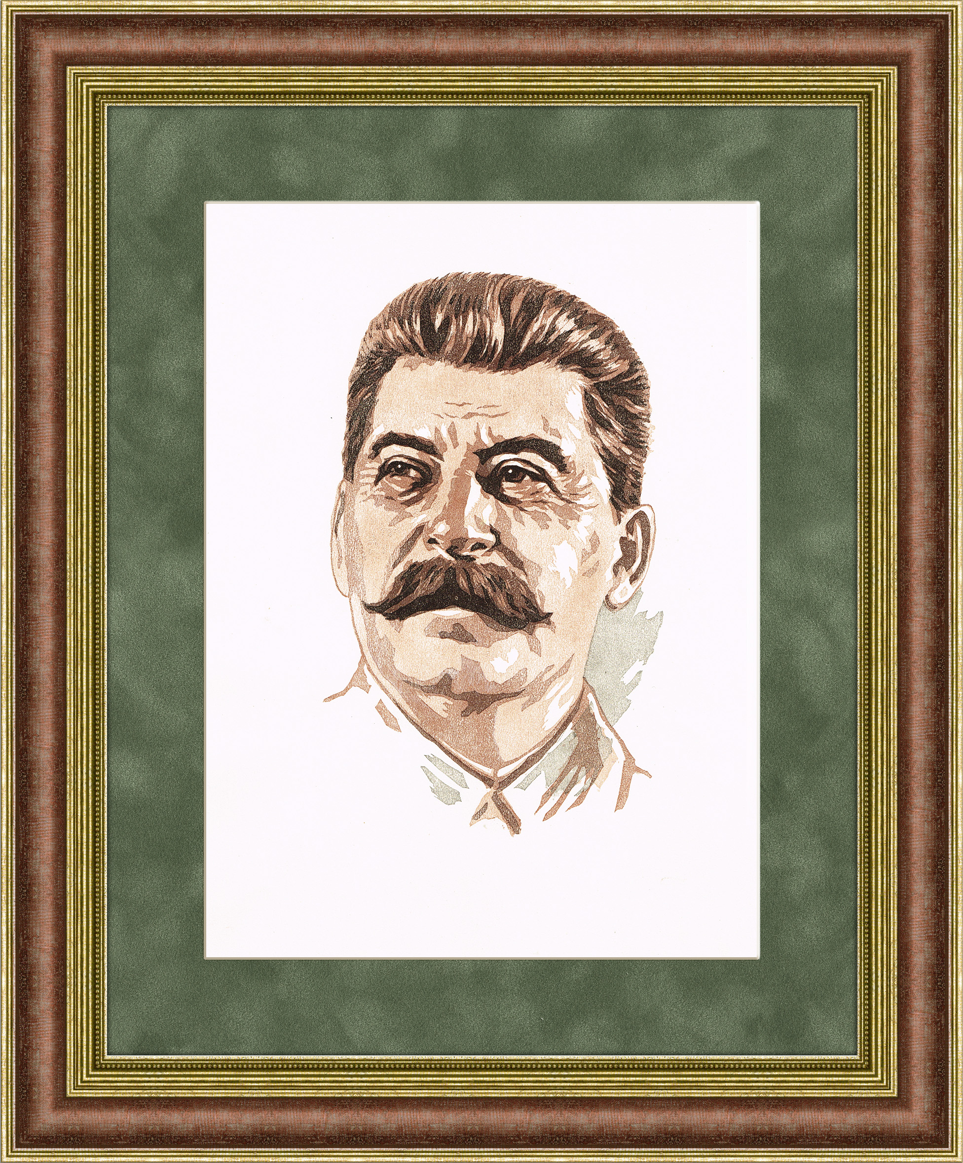 

Сталин плакат 50-х авторская ксилография