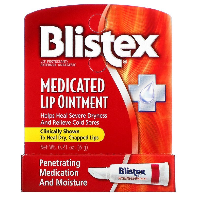 

Лечебный Заживляющий бальзам Blistex для губ Medicated Lip Ointment, 6 г, Прозрачный