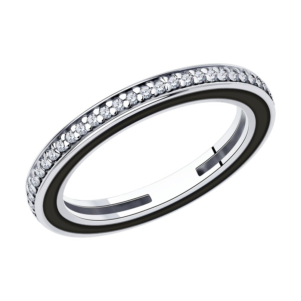

Кольцо из серебра р. 18 SOKOLOV 94013343, эмаль, 94013343