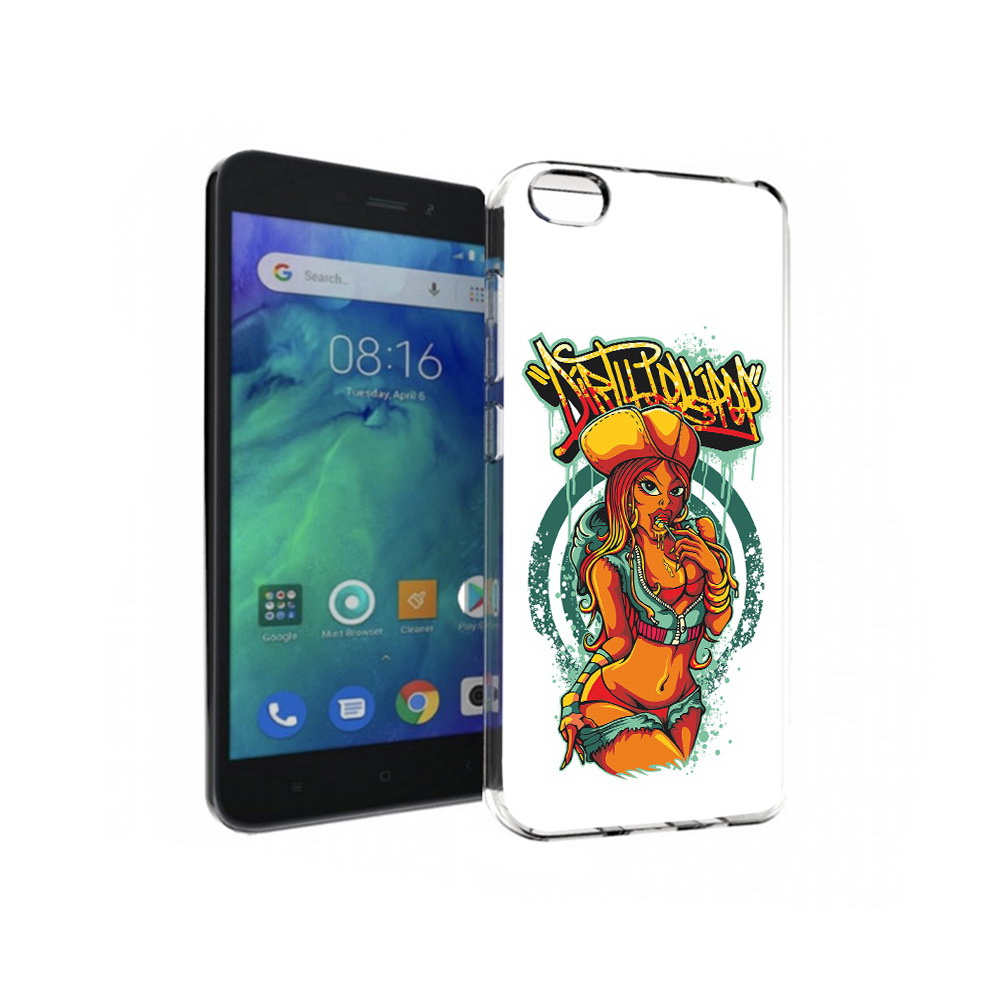 

Чехол MyPads Tocco для Xiaomi Redmi Go нарисованная девушка комикс, Прозрачный, Tocco