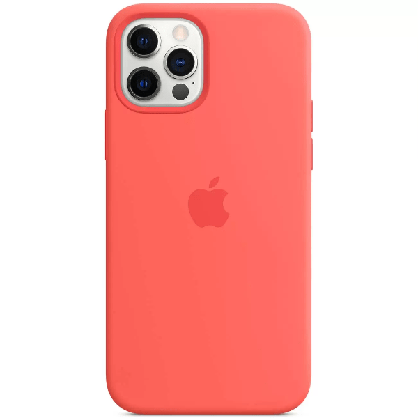 фото Чехол iphone 12/12 pro silicon case pink citrus (magsafe + анимация nfc) c logo nobrand