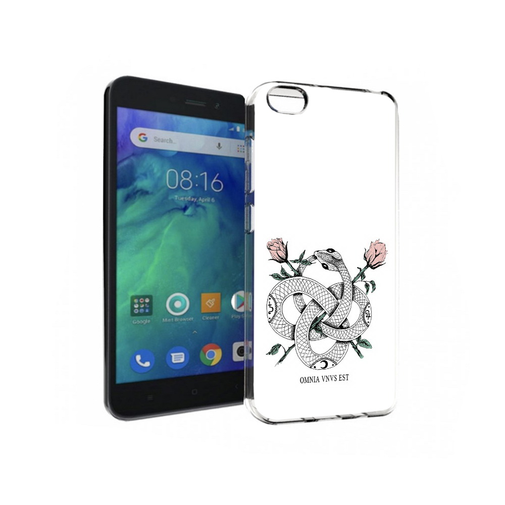 

Чехол MyPads Tocco для Xiaomi Redmi Go нарисованная змея абстракция, Прозрачный, Tocco