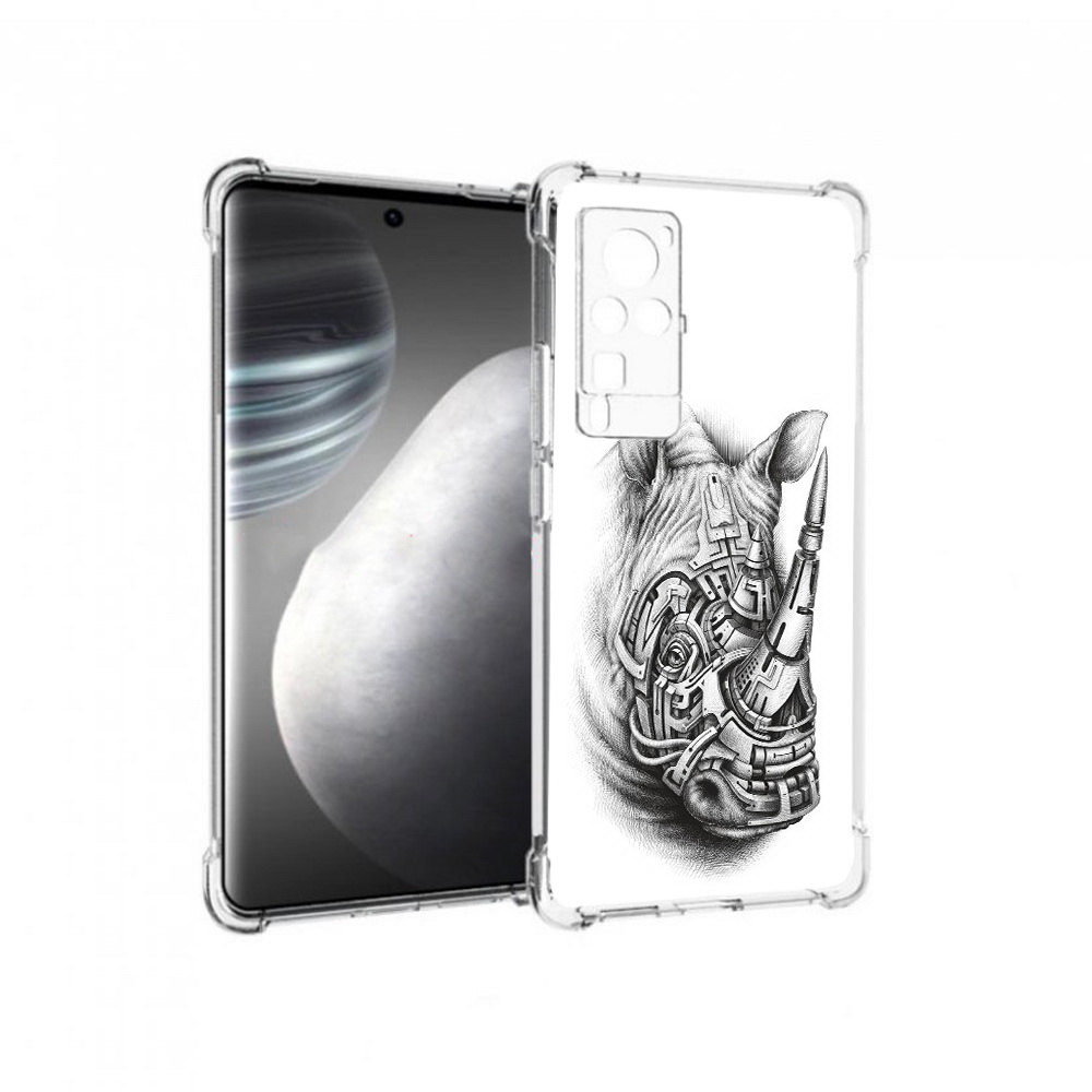 

Чехол MyPads Tocco для Vivo X60 pro стальной носорог (PT226972.385.620), Прозрачный, Tocco