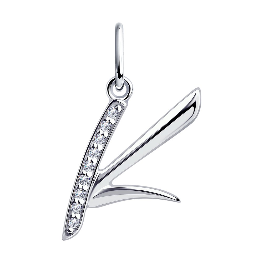 фото Подвеска из серебра с фианитом diamant 94-130-01142-1