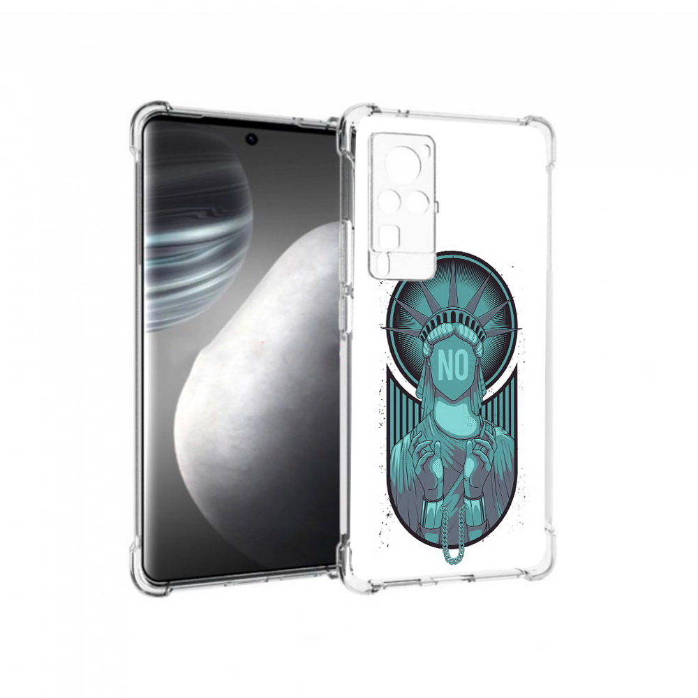 

Чехол MyPads Tocco для Vivo X60 pro статуя свободы зеленый (PT226972.385.623), Прозрачный, Tocco