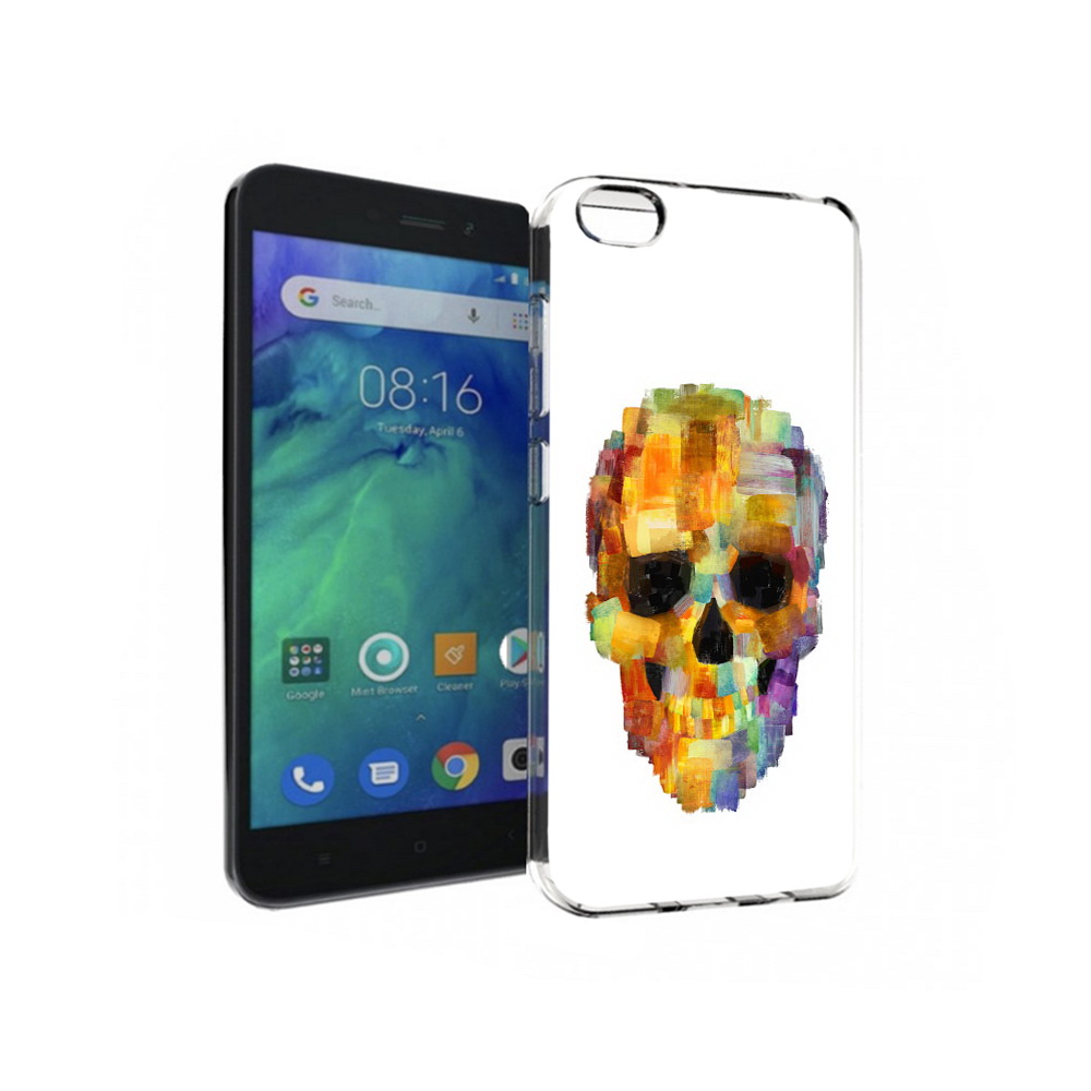 

Чехол MyPads Tocco для Xiaomi Redmi Go нарисованный череп, Прозрачный, Tocco