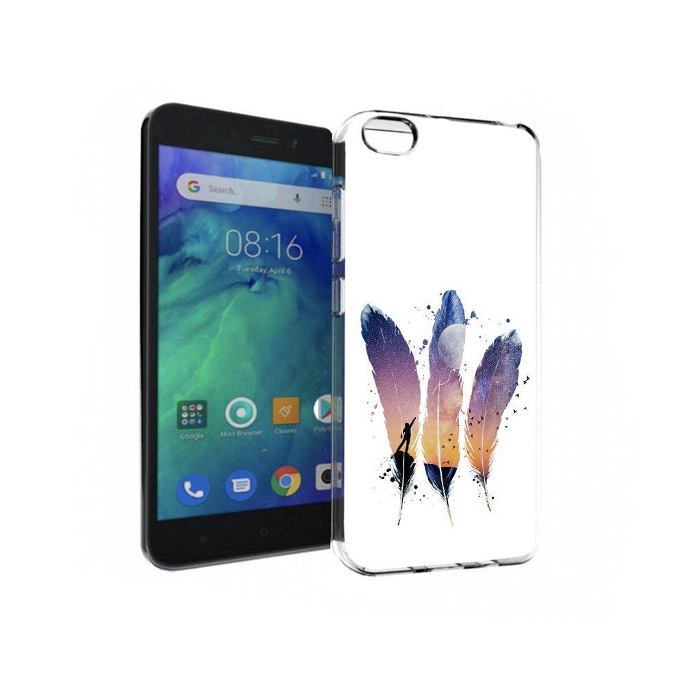 

Чехол MyPads Tocco для Xiaomi Redmi Go небесные перья, Прозрачный, Tocco