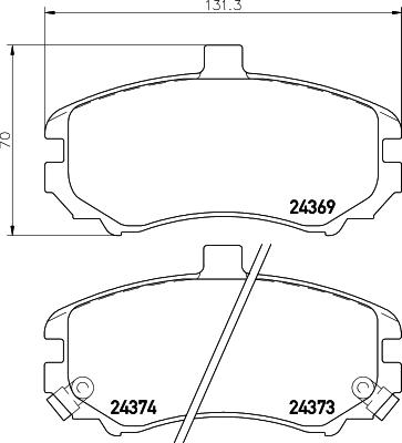 

Колодки дисковые передние hyundai elantra xd 1.6/2.0/2.0crdi 03> Np6079