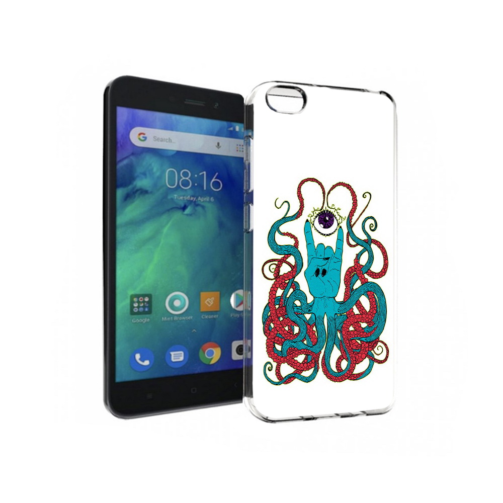 

Чехол MyPads Tocco для Xiaomi Redmi Go осьминог-рука абстракция, Прозрачный, Tocco