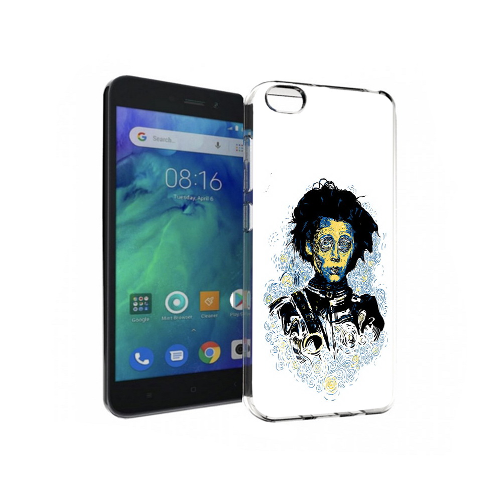 

Чехол MyPads Tocco для Xiaomi Redmi Go парень черно-белый абстракция, Прозрачный, Tocco