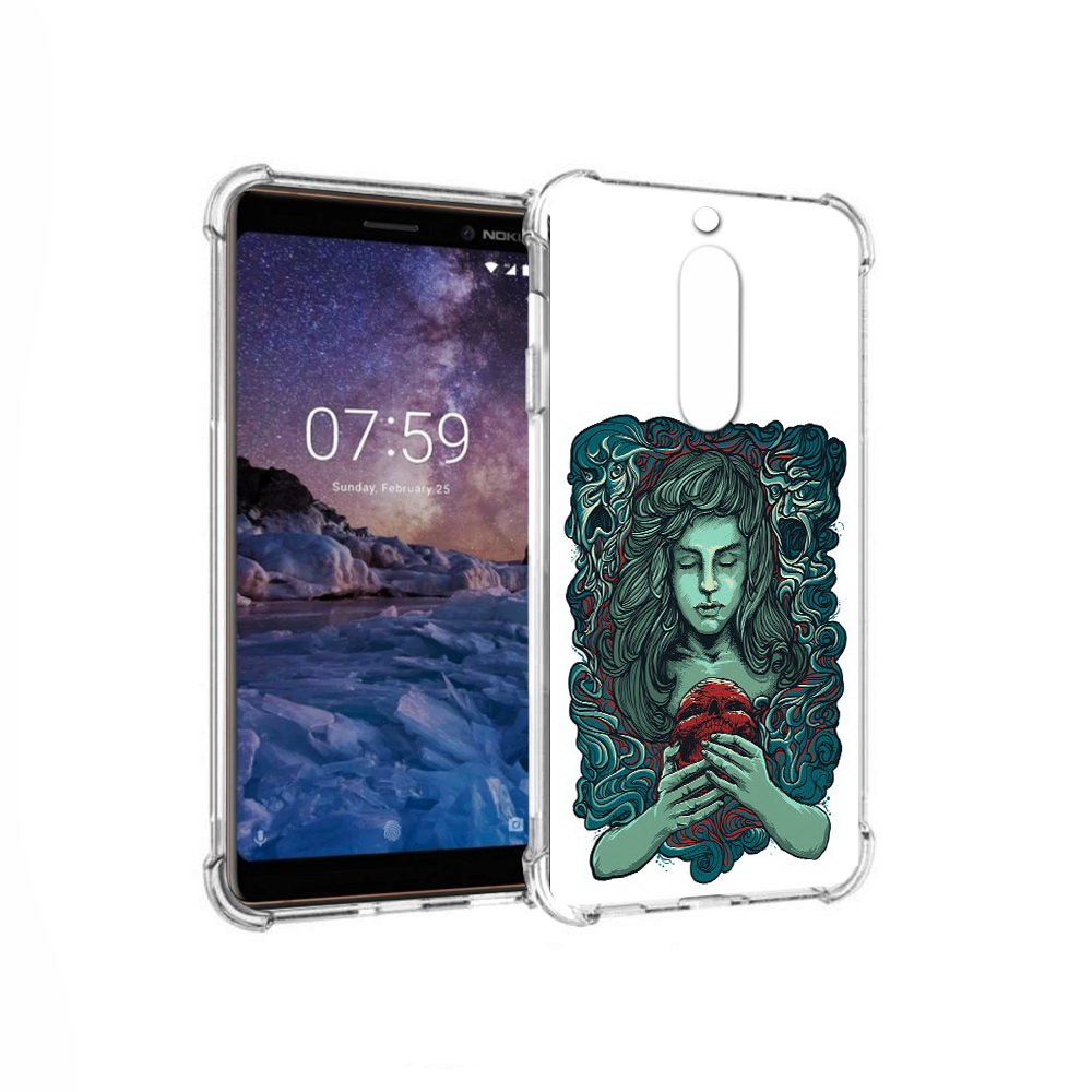 

Чехол MyPads Tocco для Nokia 7 спящая девушка (PT95887.123.619), Прозрачный, Tocco