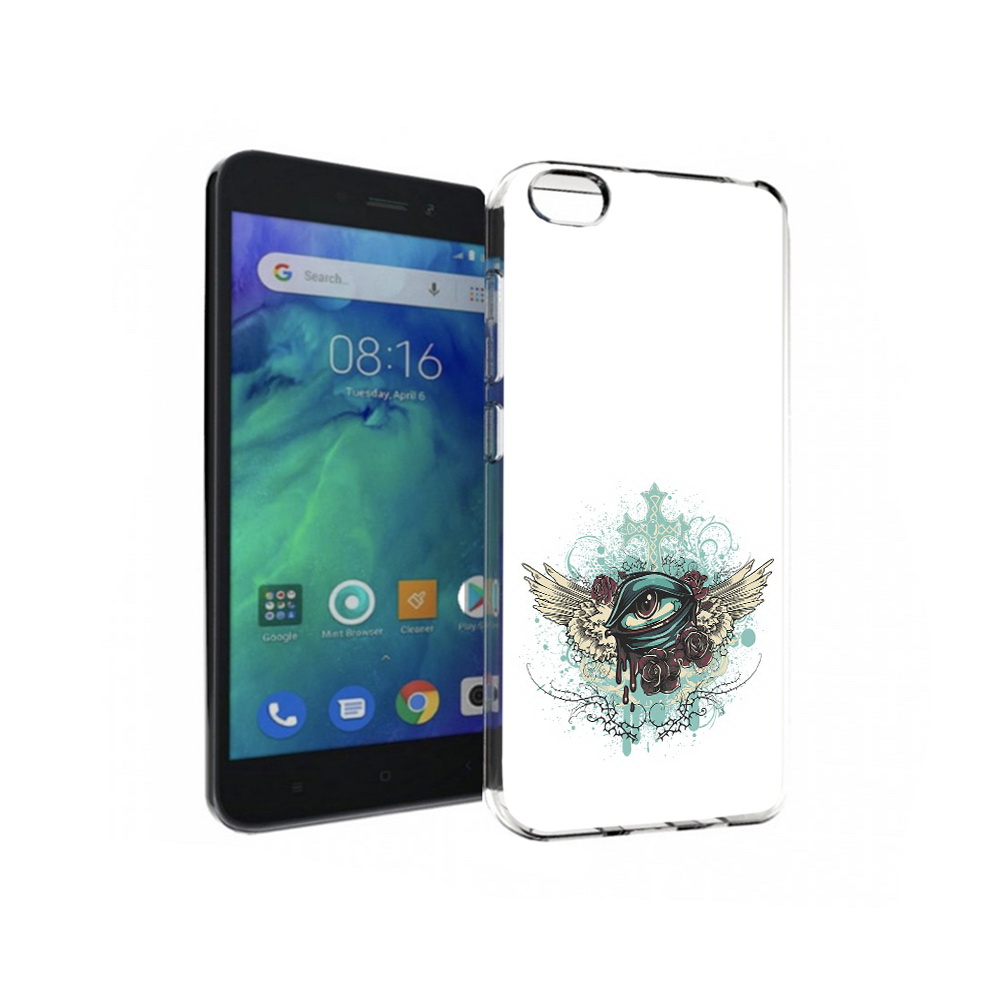 

Чехол MyPads Tocco для Xiaomi Redmi Go плачущий глаз с крыльями, Прозрачный, Tocco