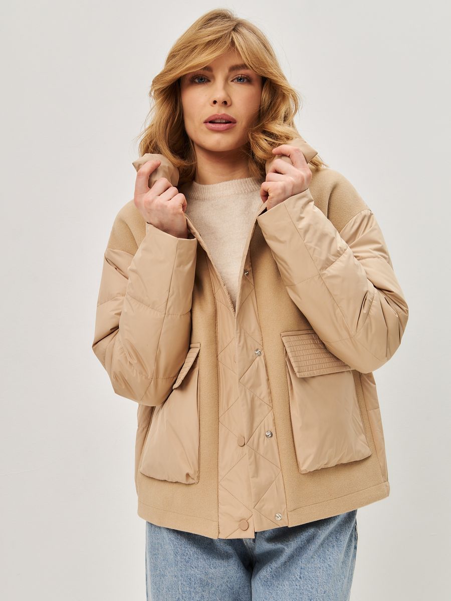 

Куртка женская LAWINTER 8392 бежевая 50 RU, Бежевый, 8392