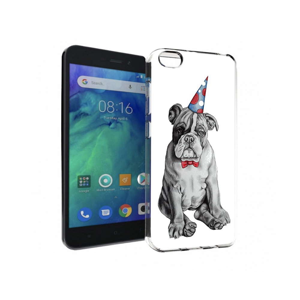 

Чехол MyPads Tocco для Xiaomi Redmi Go праздничный щенок, Прозрачный, Tocco