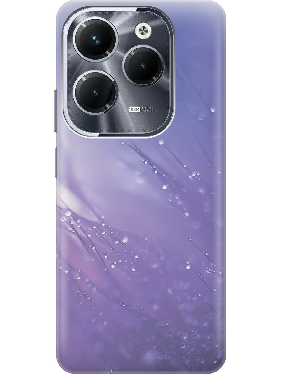 

Силиконовый чехол на Infinix Hot 40 / Hot 40 Pro с рисунком "Капли на синей траве", Белый;синий, 20011885