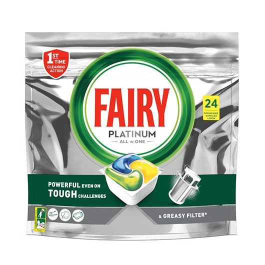 Капсулы для посудомоечной машины FAIRY PLATINUM Лимон, 24 шт