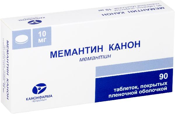Купить Мемантин Канон, таблетки покрыт. плен. об. 10 мг, 90 шт., Канонфарма продакшн ЗАО