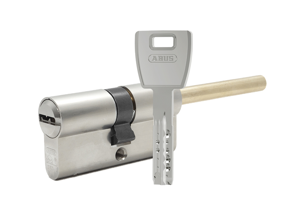 

Цилиндр ABUS X12R ключ-шток (размер 60х30 мм) - Никель, Серебристый