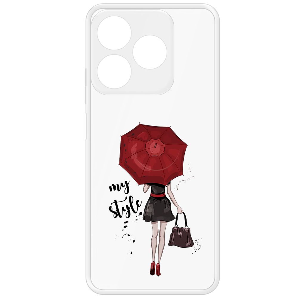 

Чехол-накладка Krutoff Clear Case Мой стиль для Realme C61, Прозрачный