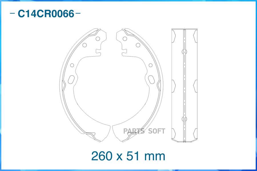 

Тормозные Колодки Задние Барабанные CWORKS C14CR0066