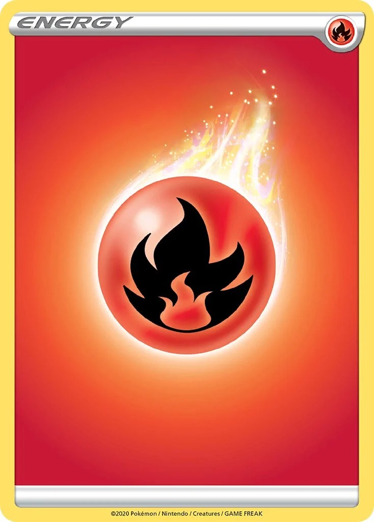 фото Pokemon набор карт энергии (20 штук) — огонь