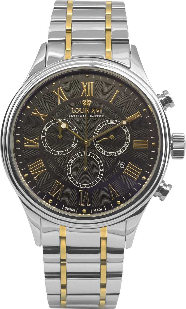 Наручные часы мужские Louis XVI Danton-978 серебристые/золотистые