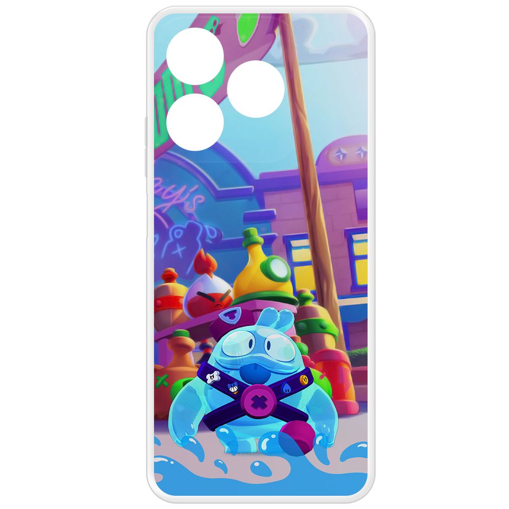 

Чехол-накладка Krutoff Clear Case Brawl Stars-Скуик для Realme C61, Прозрачный