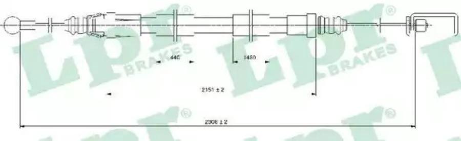 

Трос Стояночного Тормоза Lpr Lpr C0129B