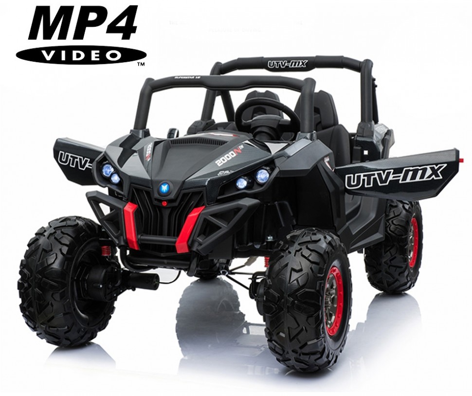

Двухместный полноприводный электромобиль Black Carbon UTV-MX Buggy 12V MP4 - XMX603