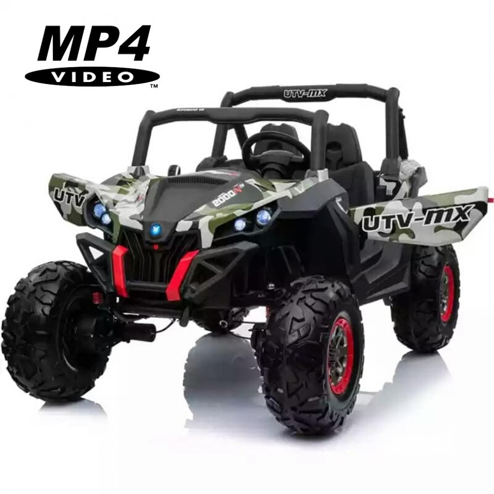 

Двухместный полноприводный электромобиль Camouflage UTV-MX Buggy 12V MP4 XMX603