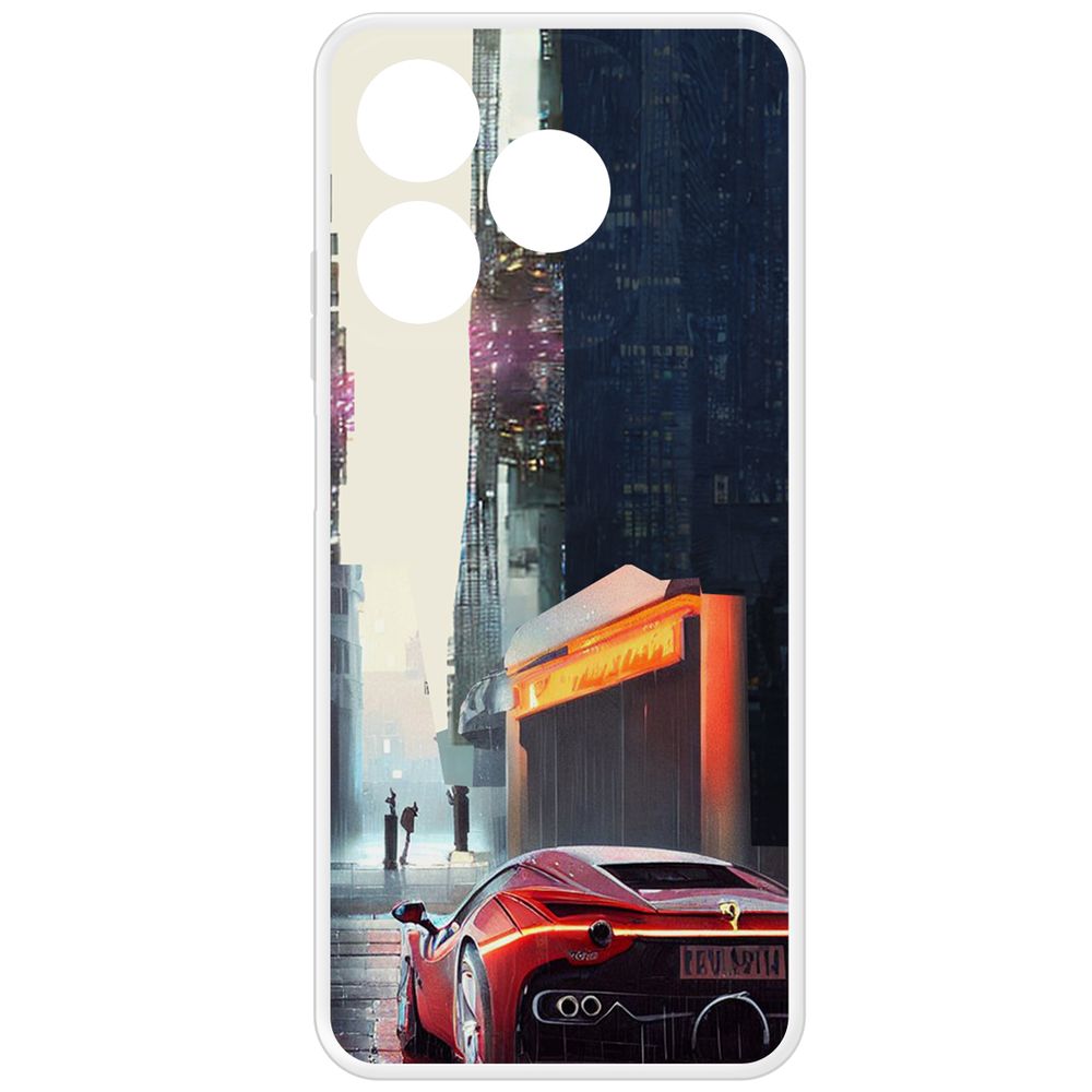 

Чехол-накладка Krutoff Clear Case Сити для Realme C61, Прозрачный