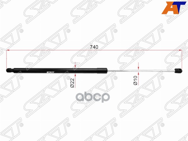 

SAT ST-2K0827550 Амортизатор багажника VW CADDY III 04- 1шт