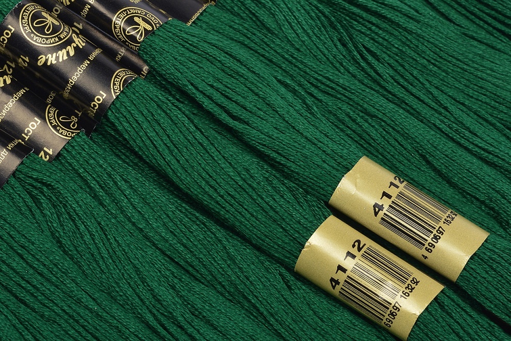 

Нитки ПНК Кирова цвет 4112, зеленый, 12х10 м