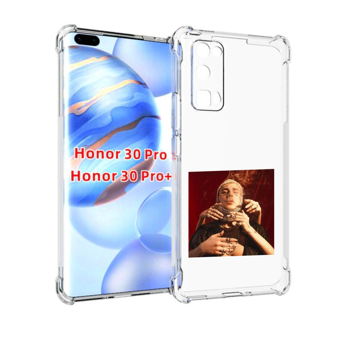 

Чехол бампер MyPads Slime face для Honor 30 Pro, Прозрачный, Tocco
