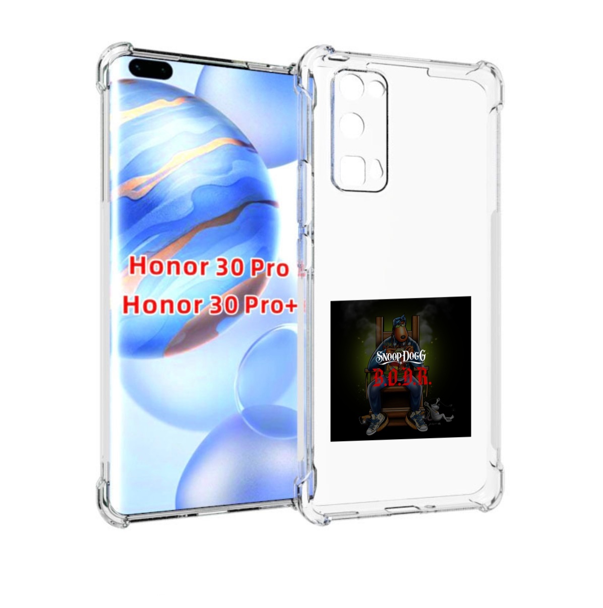 

Чехол Бампер Mypads Snoop Dogg B Для Honor 30 Pro, Прозрачный, Tocco