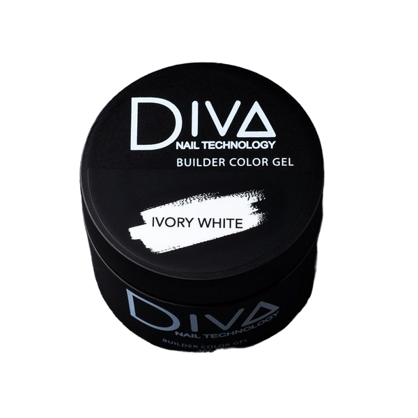 фото Diva nail technology, трехфазный гель builder color, ivory white