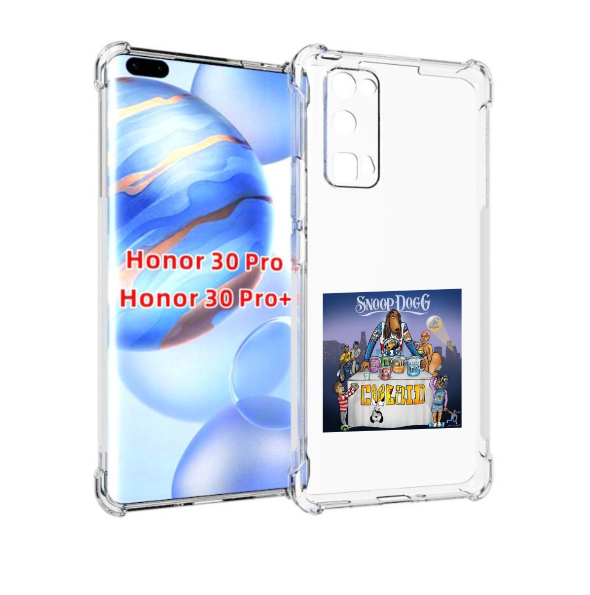 

Чехол Бампер Mypads Snoop Dogg Coolaid Для Honor 30 Pro, Прозрачный, Tocco