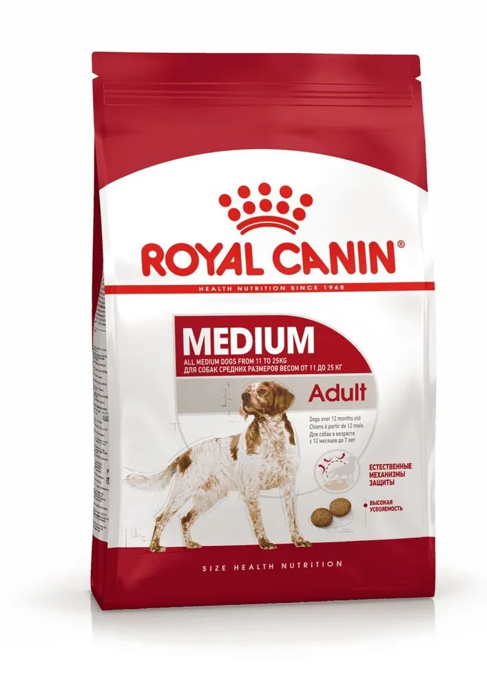 

Сухой корм для собак Royal Canin Medium Adult, для средних пород, 15 кг